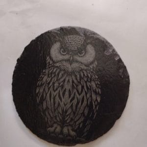 owl slate coaster