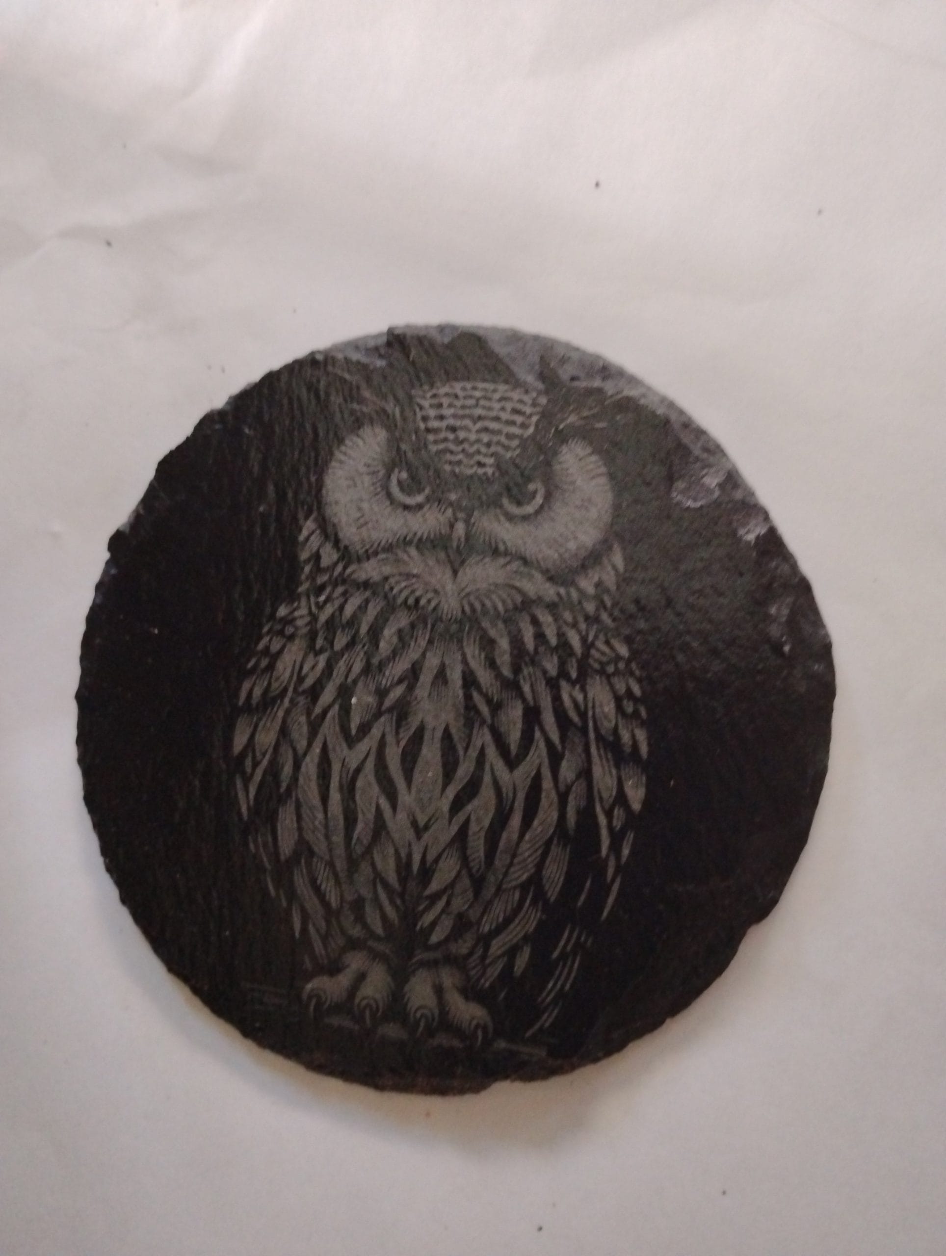 owl slate coaster