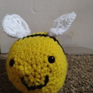crocheted bee